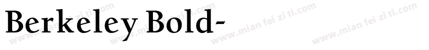 Berkeley Bold字体转换